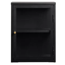 Kaya 1 deurs wandkast zwart metaal 60cm