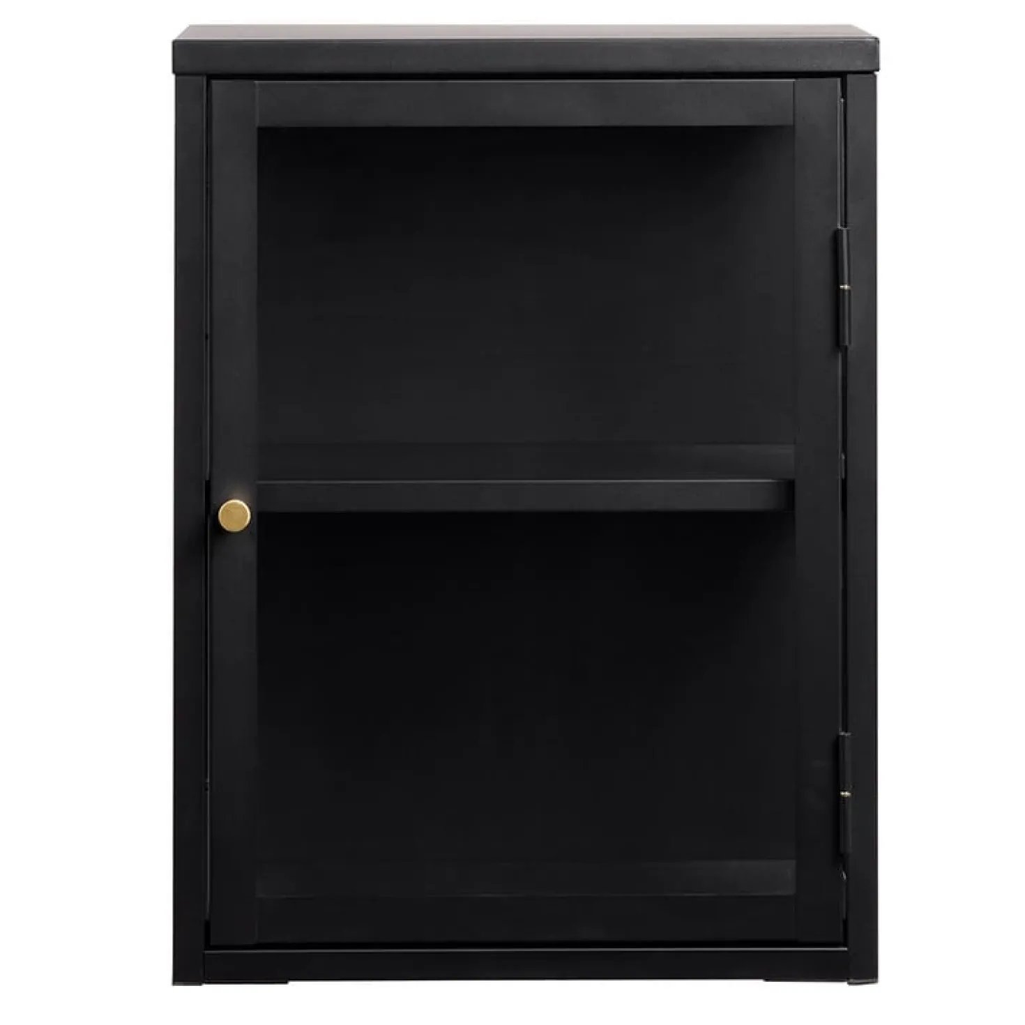 Kaya 1 deurs wandkast zwart metaal 60cm