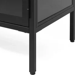 Kaya vitrinekast zwart metaal 58cm