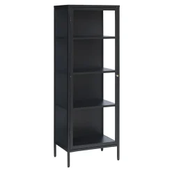 Kaya vitrinekast zwart metaal 58cm