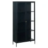 Kaya vitrinekast zwart metaal 90cm