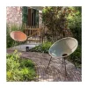 Kazoun Tuin loungestoel wicker oranje