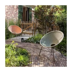 Kazoun Tuin loungestoel wicker oranje