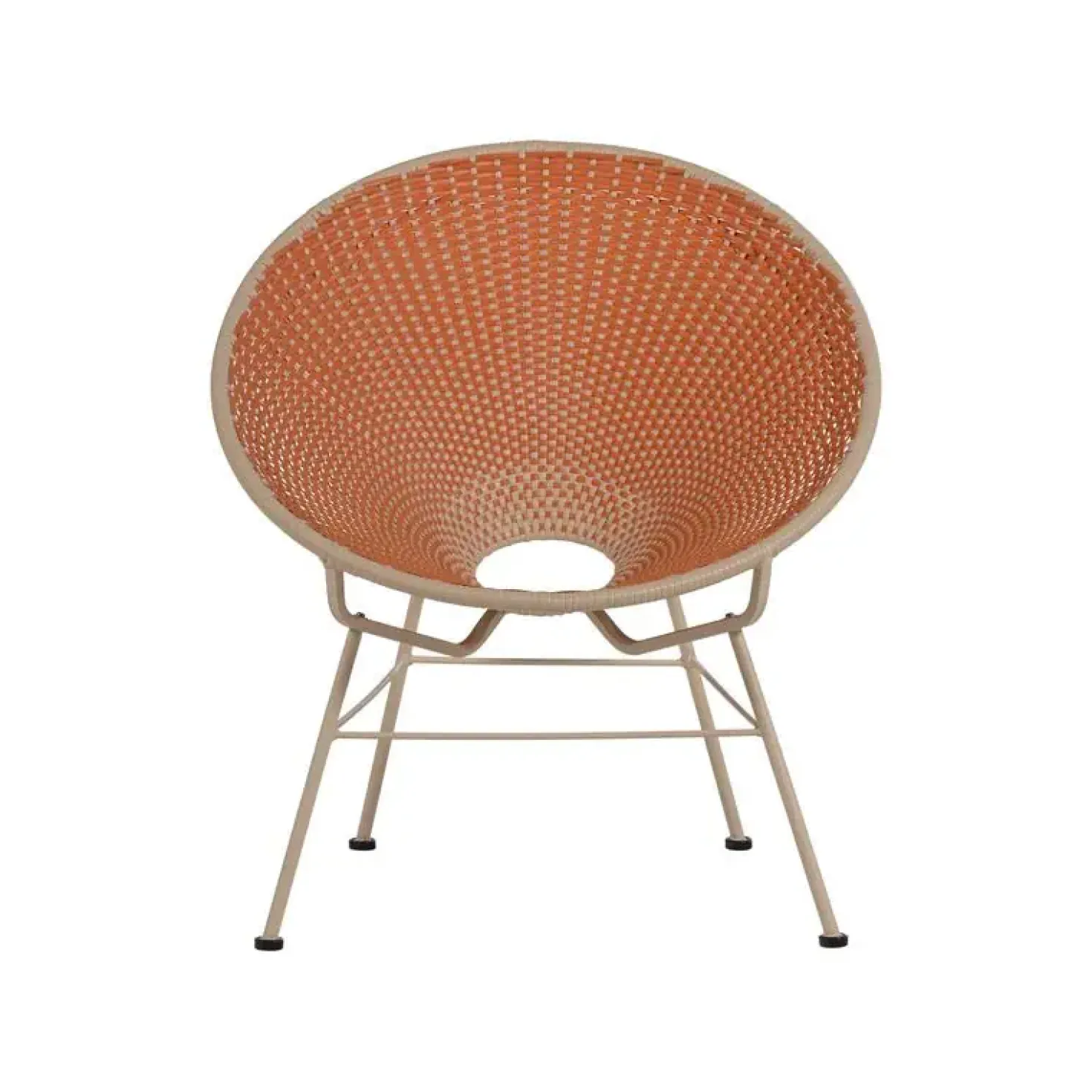 Kazoun Tuin loungestoel wicker oranje