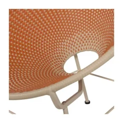 Kazoun Tuin loungestoel wicker oranje