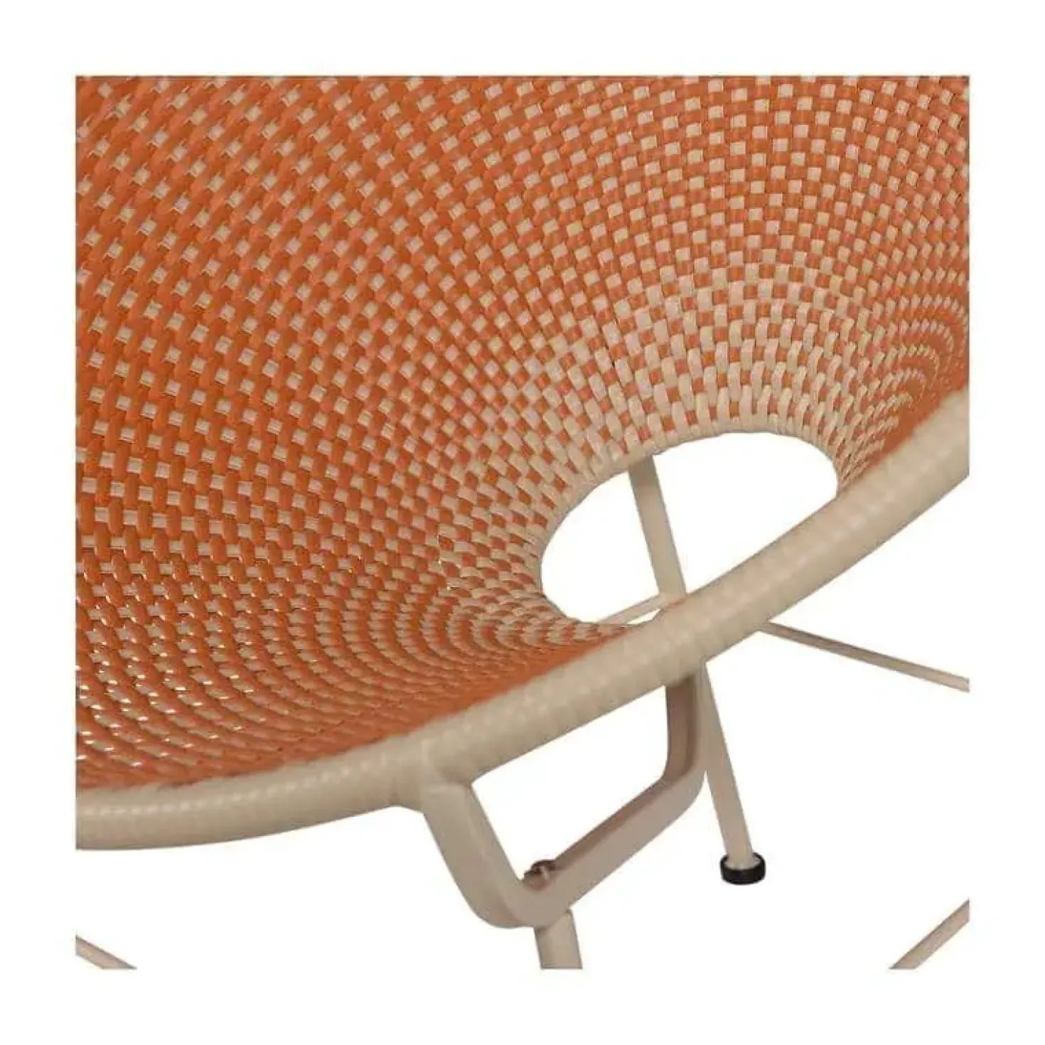 Kazoun Tuin loungestoel wicker oranje