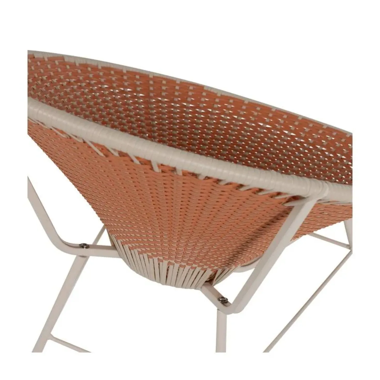 Kazoun Tuin loungestoel wicker oranje