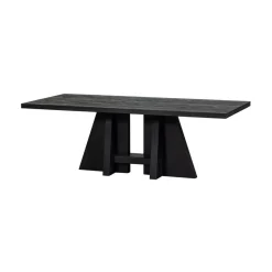 Kean Eettafel met middenpoot mango zwart 220cm