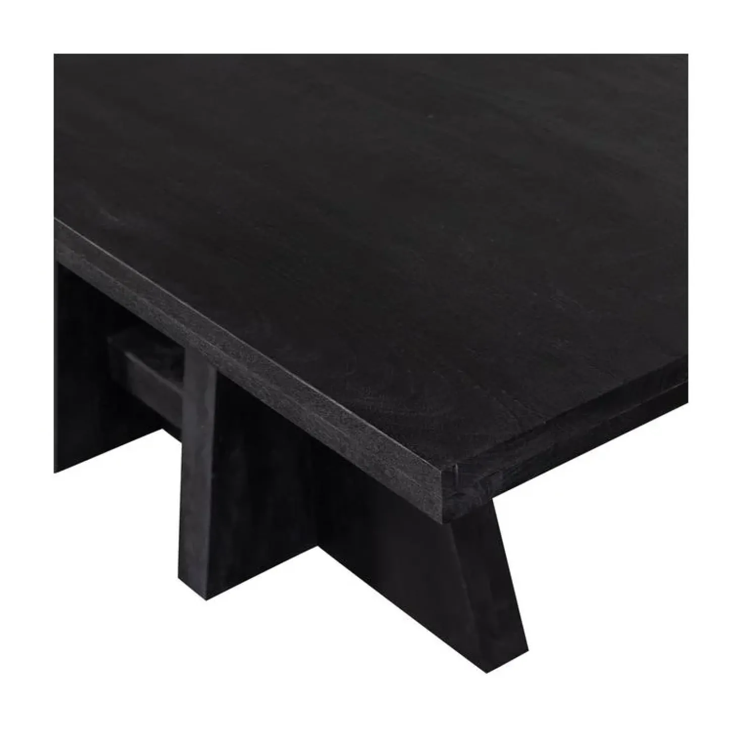 Kean Eettafel met middenpoot mango zwart 220cm