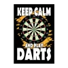 Keep calm and play darts - metalen bord
