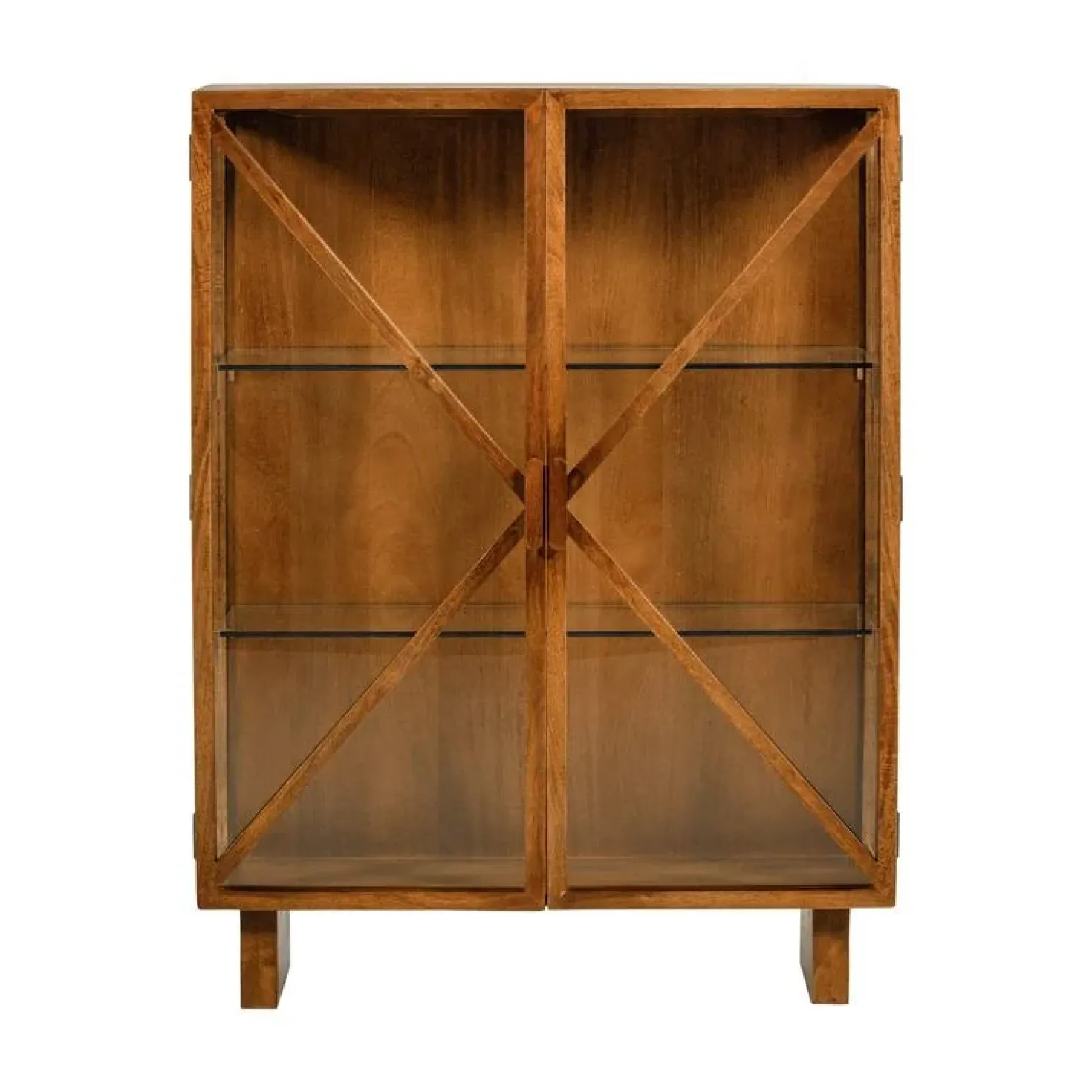 Kella 2-deurs kast mangohout naturel 100cm