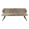 Kelly Eetkamerbank Hoven champagne met bruin bronzen poot