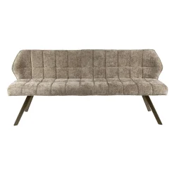 Kelly Eetkamerbank Hoven champagne met bruin bronzen poot