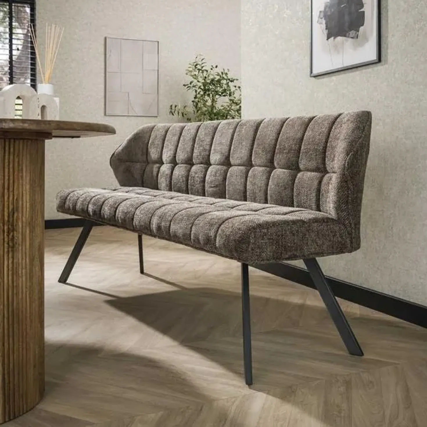 Kelly eetkamerbank hoven Taupe