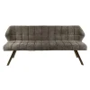 Kelly Eetkamerbank Hoven taupe met bruin bronzen poot