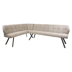 Kelly Hoekbank Links Hoven Zand met bruin bronzen poot 230cm
