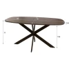 Kelvin Eettafel deens ovaal Acaciahout 150cm