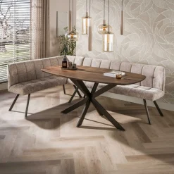 Kelvin Eettafel deens ovaal Acaciahout 180cm