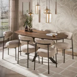 Kelvin Eettafel deens ovaal Acaciahout 180cm