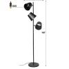 Kenan 3-lichts vloerlamp industrieel