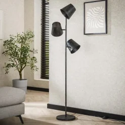 Kenan 3-lichts vloerlamp industrieel