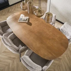 Kevin Eettafel deens ovaal Mangohout 215cm