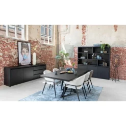 Kiara Dressoir Groot Zwart 242cm