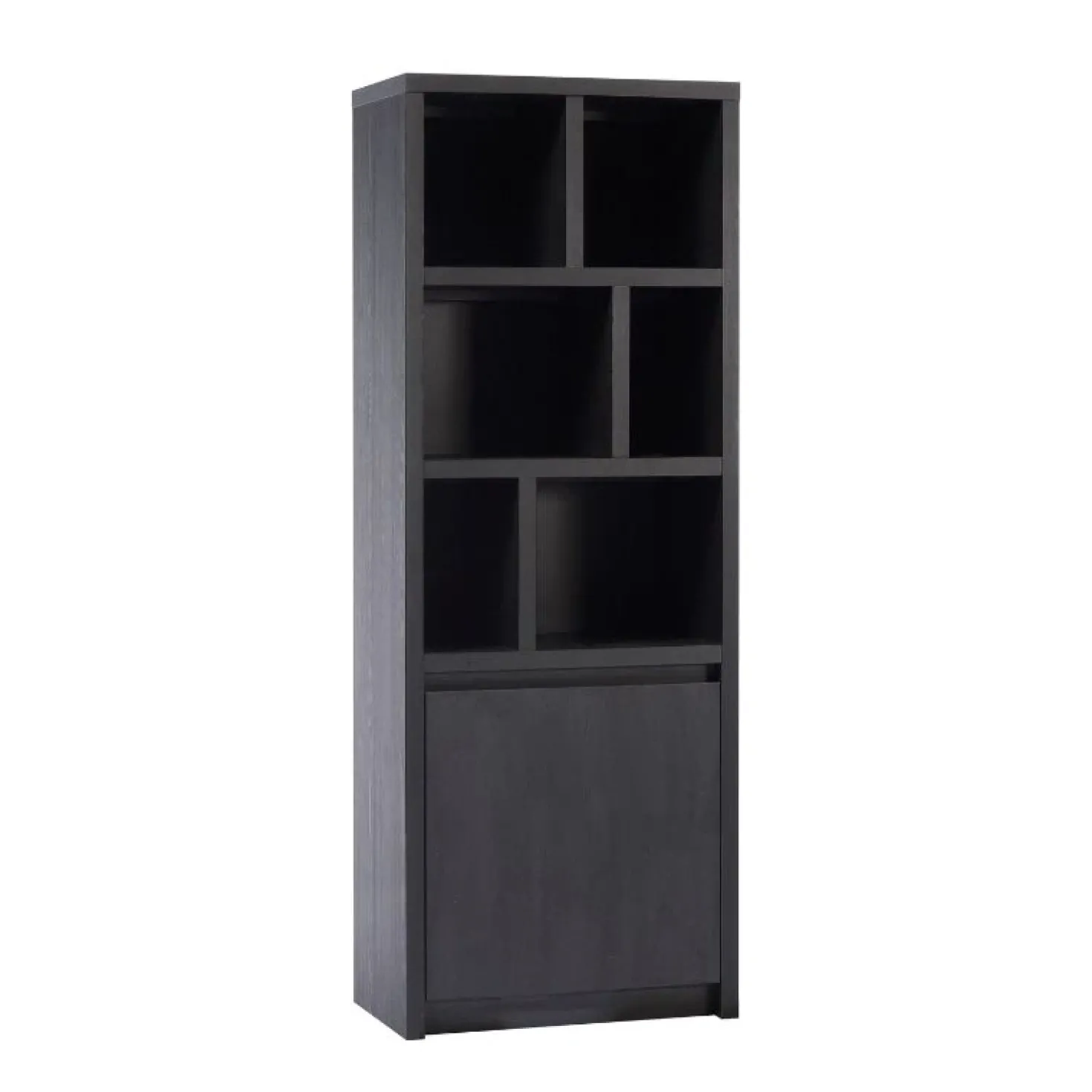 Kiara Vakkenkast 1-deur 6-vaks Zwart 73cm