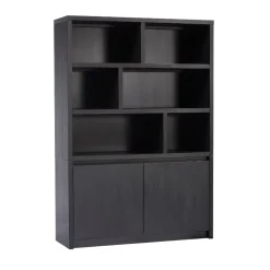 Kiara Vakkenkast 2-deur 6-vaks Zwart 138cm