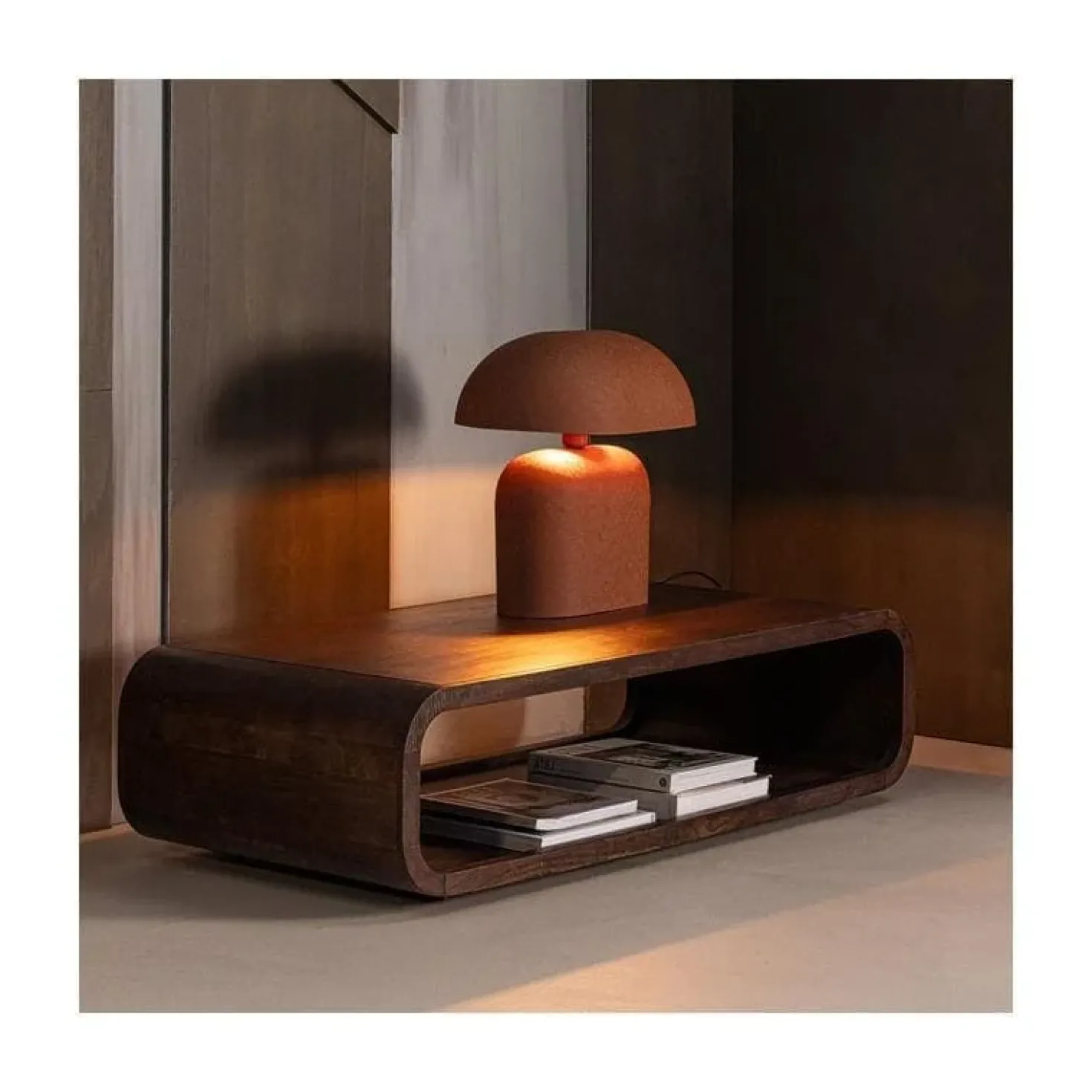 Kinu Salontafel Mangohout Donkerbruin 120cm