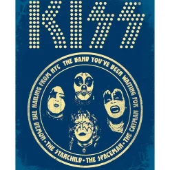Kiss blue - metalen bord