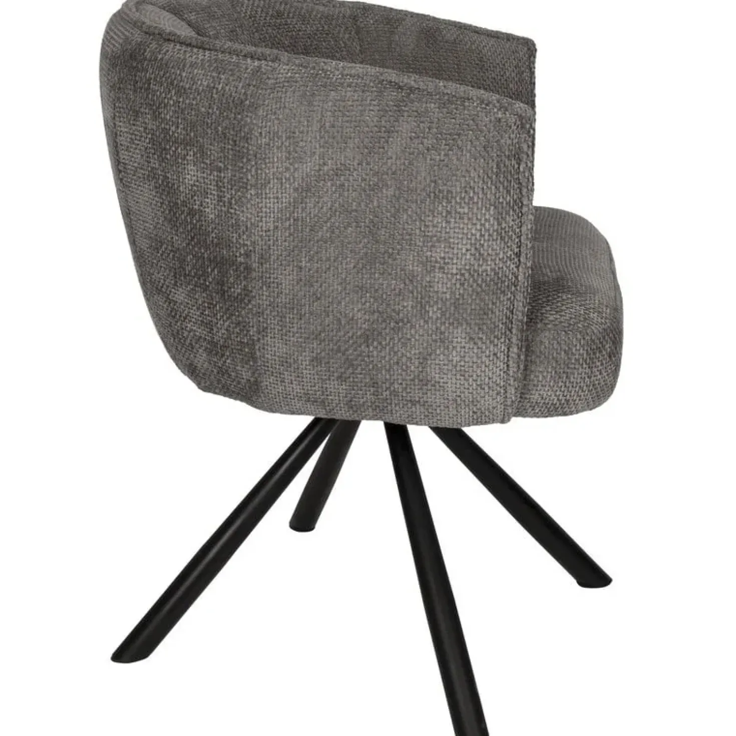 Kivo Draaibare Eetkamerfauteuil Grijs