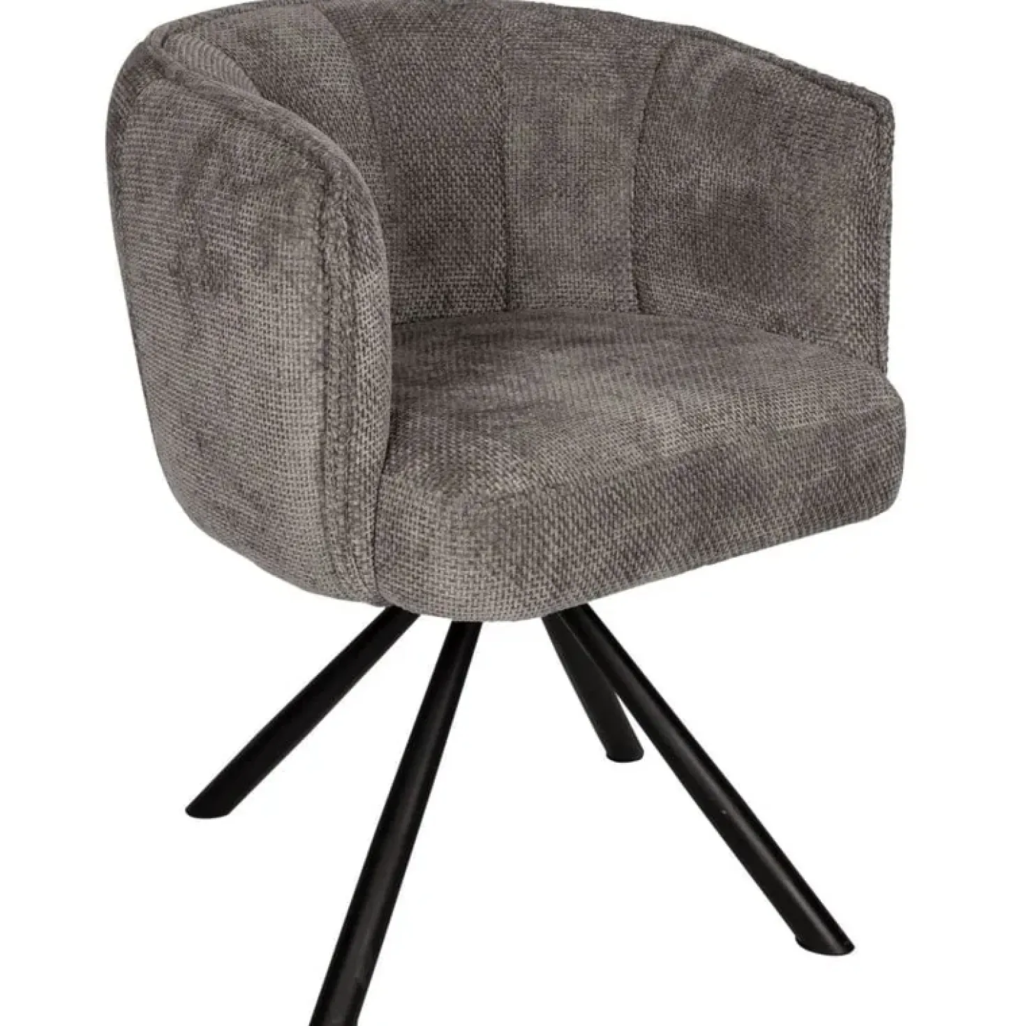 Kivo Draaibare Eetkamerfauteuil Grijs
