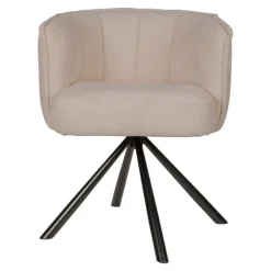 Kivo Draaibare Eetkamerfauteuil Crème