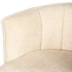 Kivo Draaibare Eetkamerfauteuil Crème