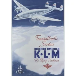 KLM Holland Amerika - metalen bord