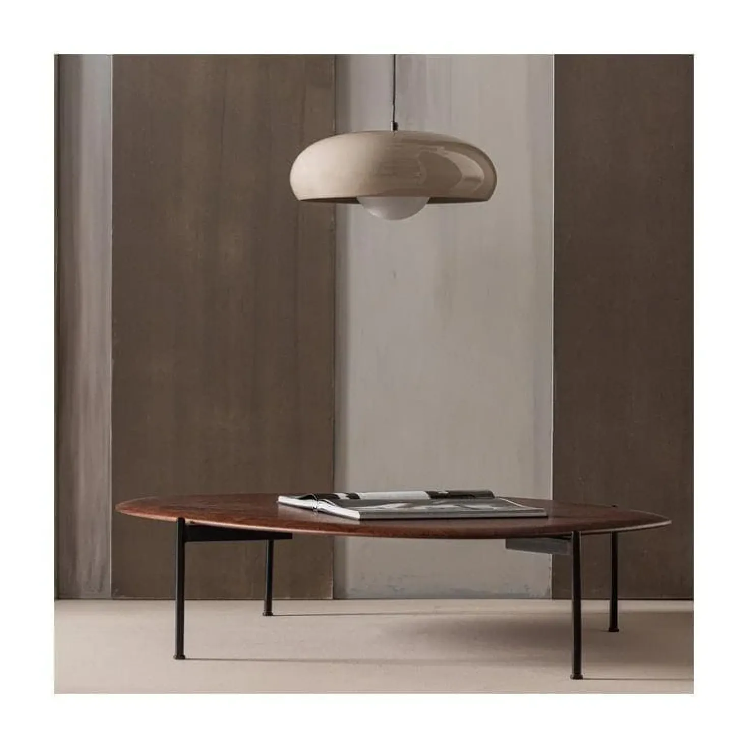 Kota Salontafel Organisch Bruin 121cm