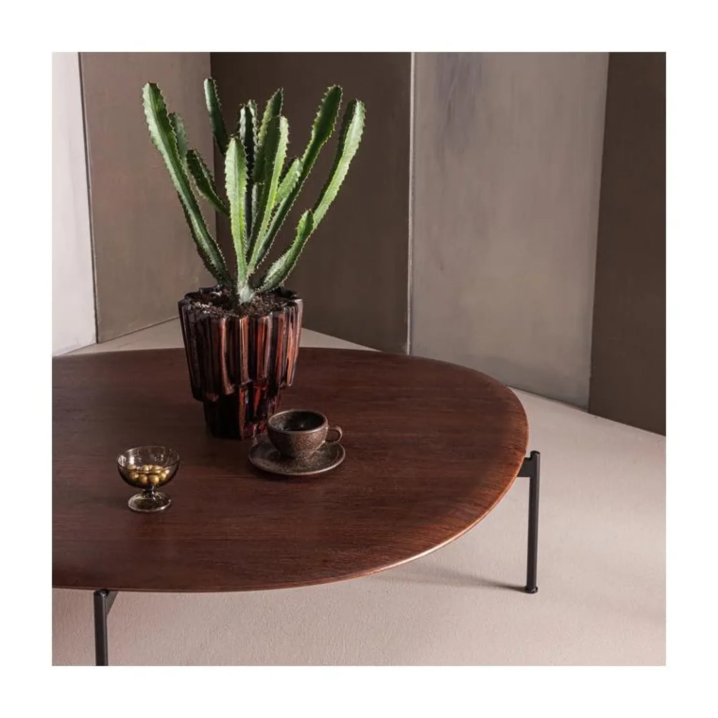 Kota Salontafel Organisch Bruin 121cm
