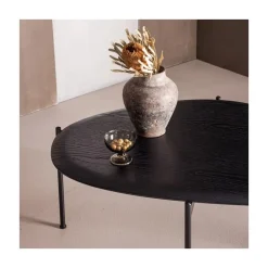 Kota Salontafel Organisch Zwart 92cm