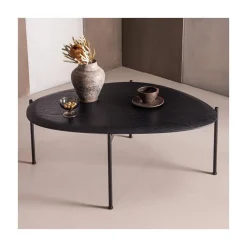 Kota Salontafel Organisch Zwart 92cm