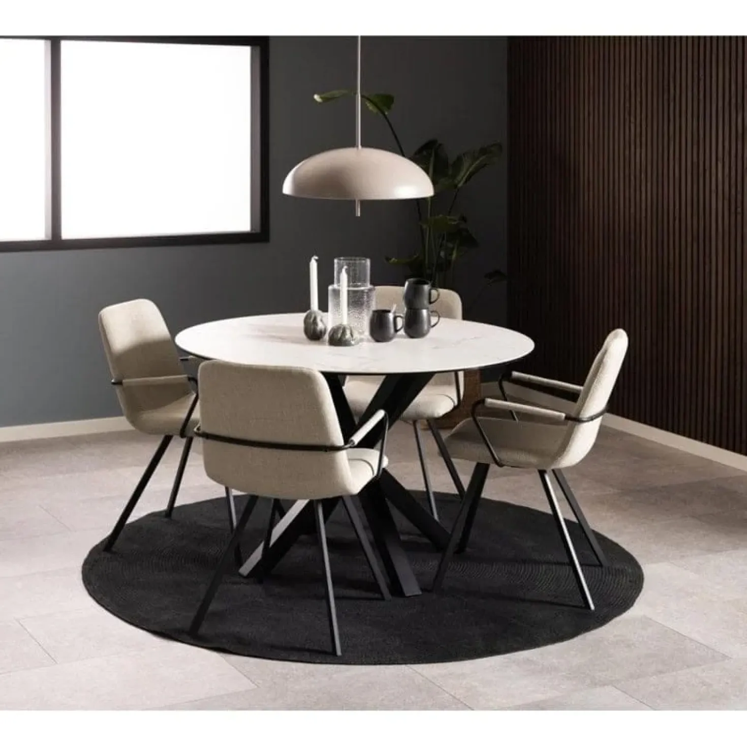 Kraman Eetkamerstoel Beige
