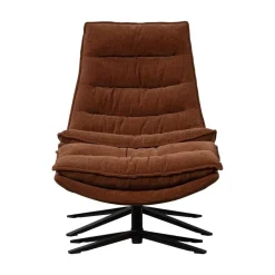 Kube Draaifauteuil met hocker bruin