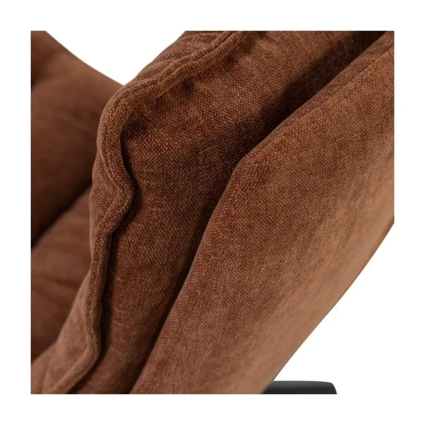 Kube Draaifauteuil met hocker bruin