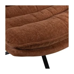 Kube Draaifauteuil met hocker bruin
