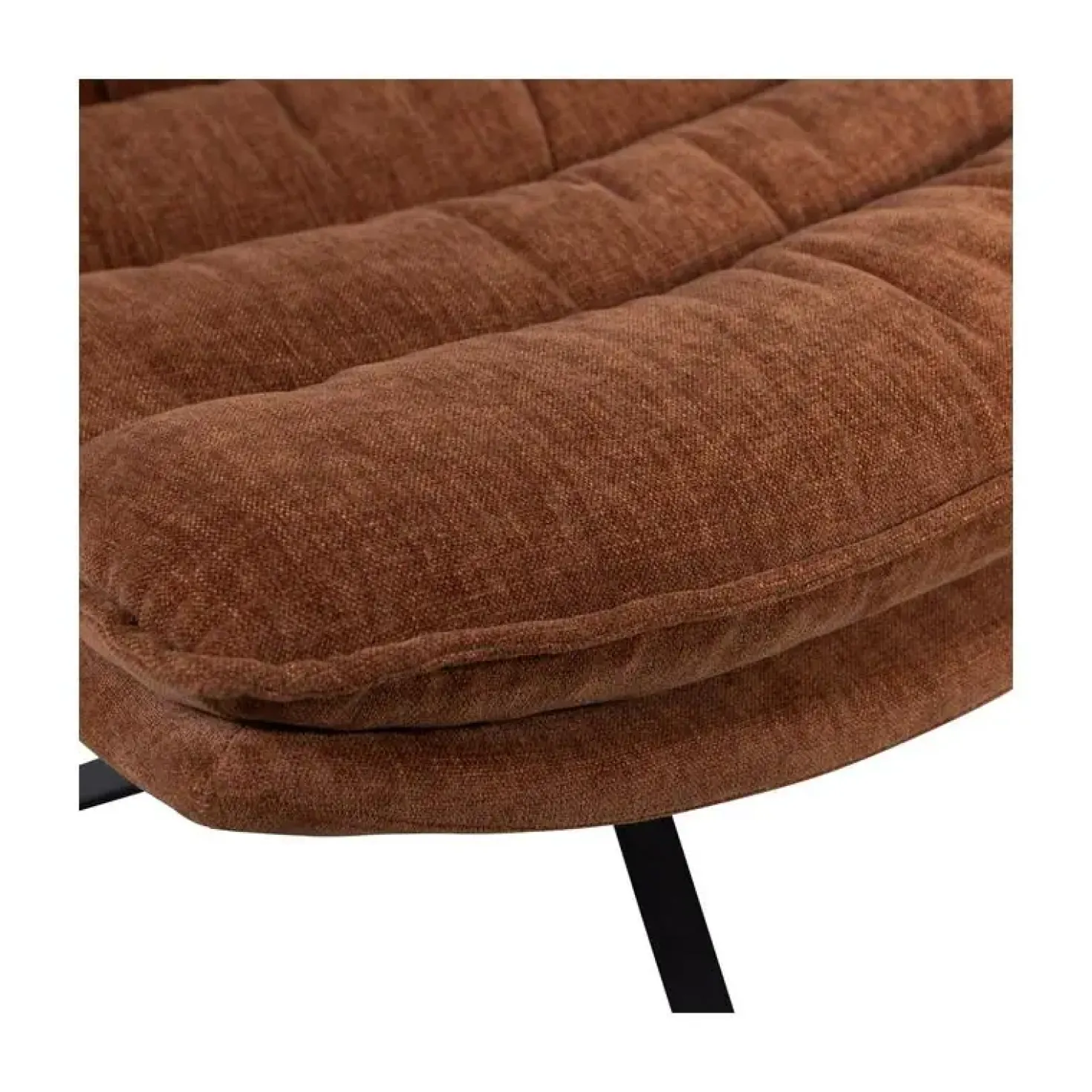 Kube Draaifauteuil met hocker bruin
