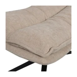 Kube Draaifauteuil met hocker naturel