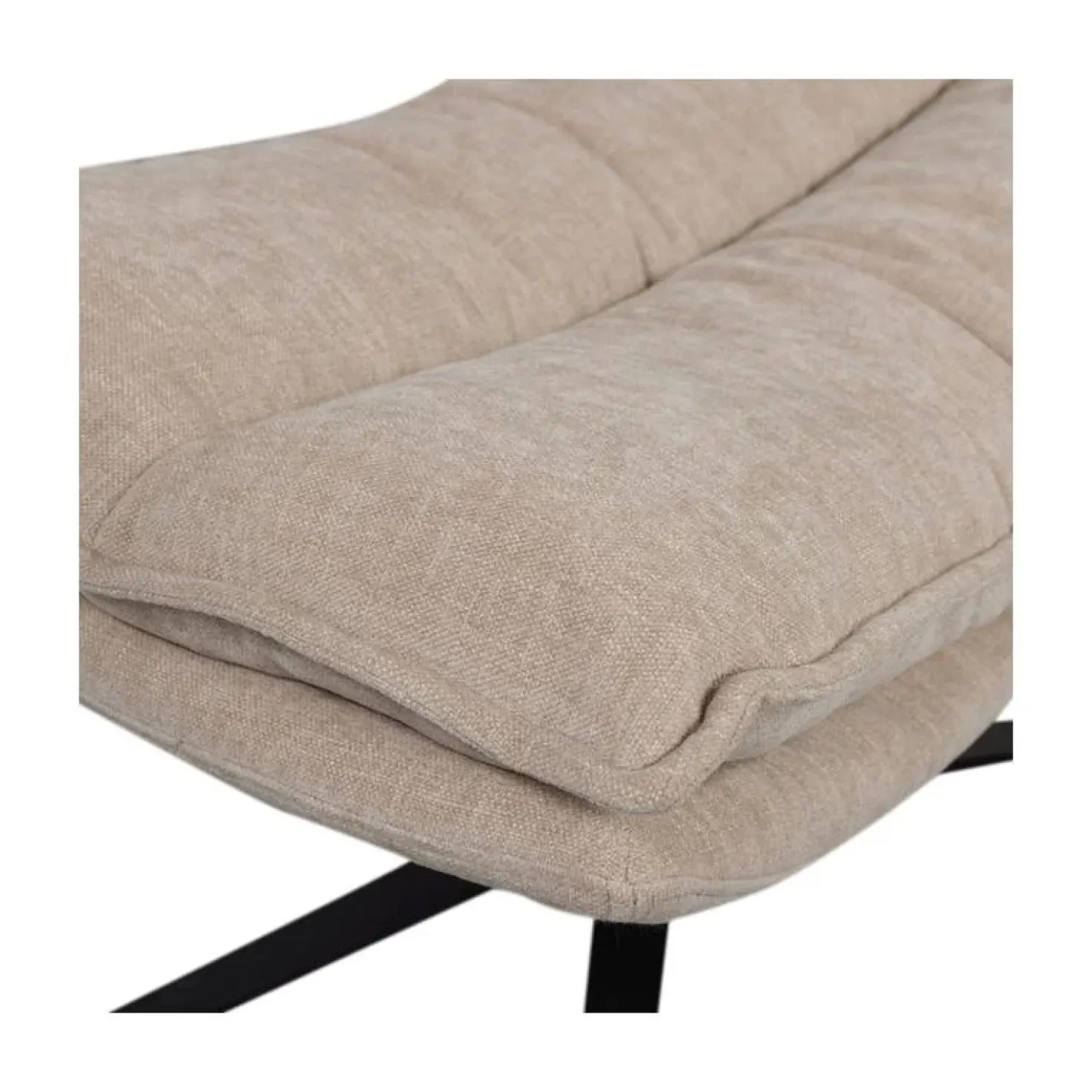 Kube Draaifauteuil met hocker naturel