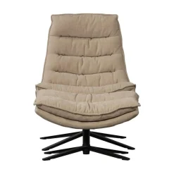 Kube Draaifauteuil met hocker naturel