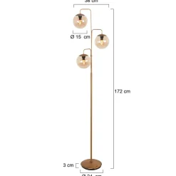 Kyle 3-lichts Vloerlamp Brons