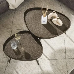 Kyra Salontafel set van 2 driehoekig Brons